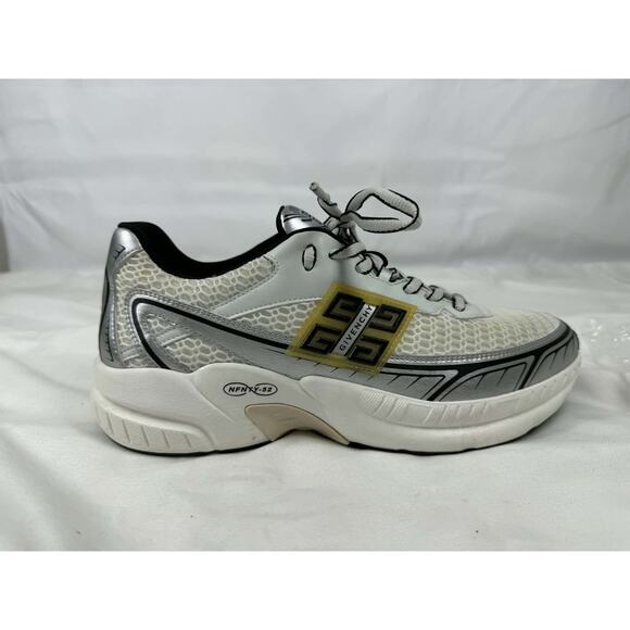Givenchy Nfnty-52 White Gold Leather Logo Sneakers Men US 10 SPB-TS 366119 main image 4